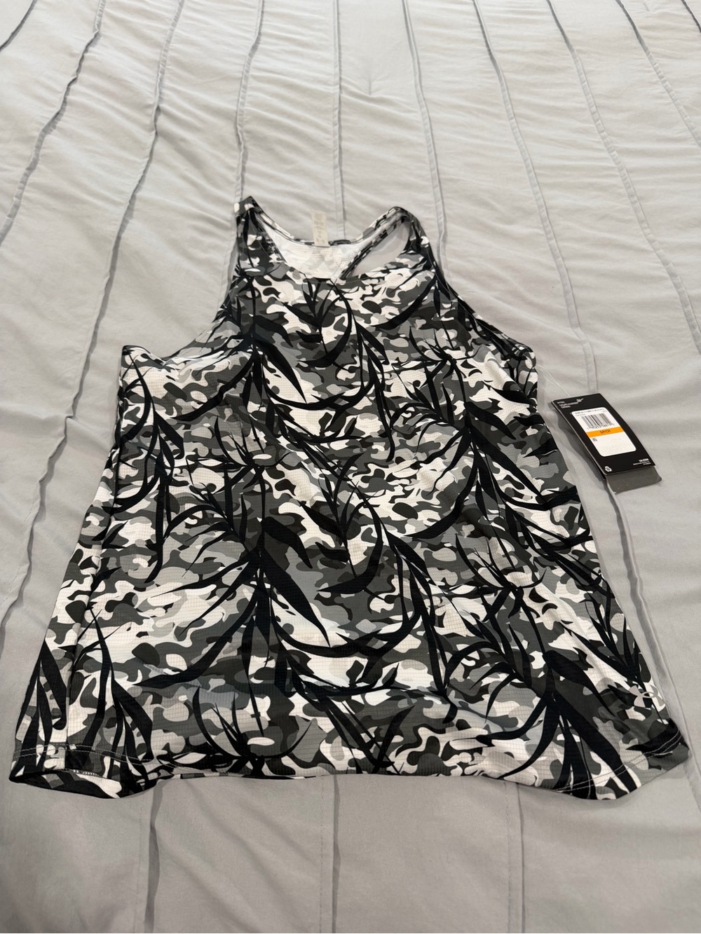 Under Armour Women’s Black White Gray Camo Racerback Tank